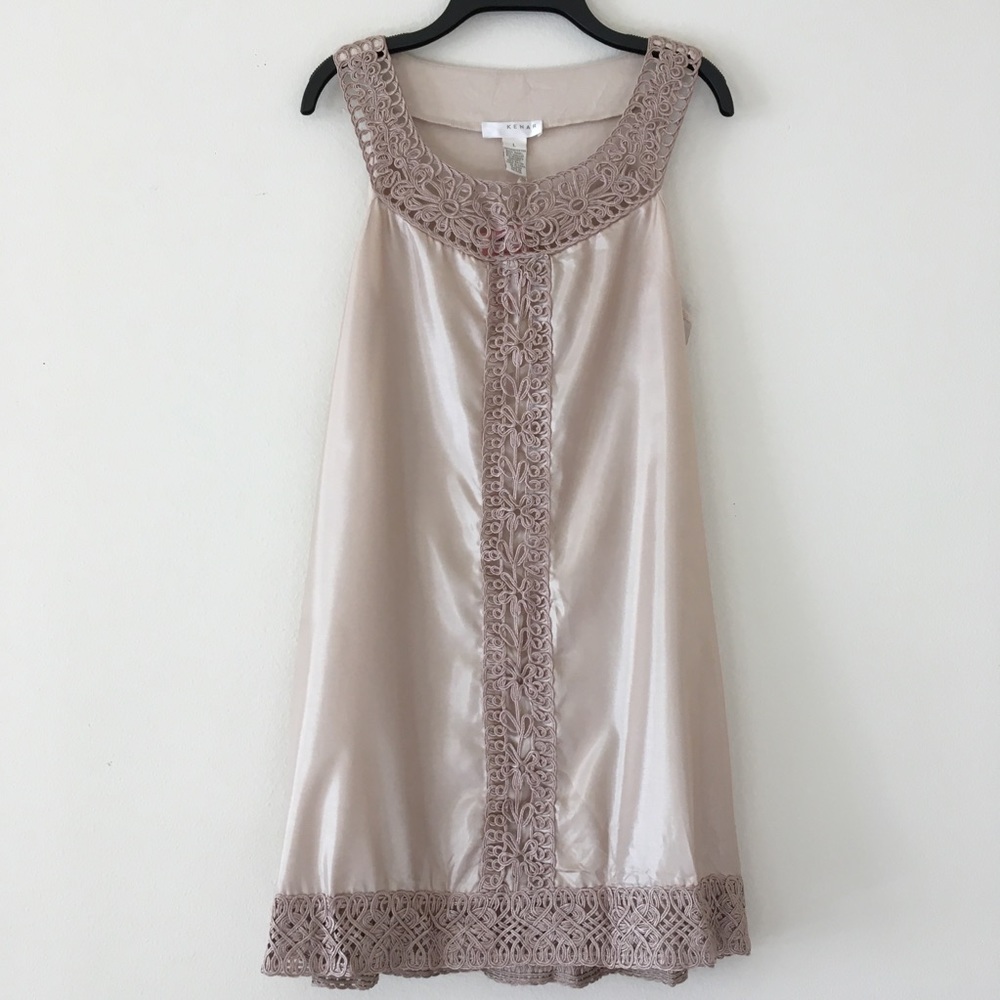 Tan Mini Slip Dress NWT